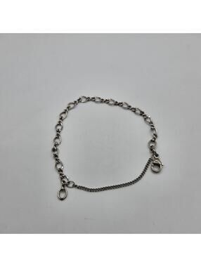 Retired Medium Small ? Twist Vintage James Avery Charm Bracelet Sterling Silver